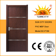 Großhandel China Fabrik Plain Solid PVC Holz Türen (SC-P189)